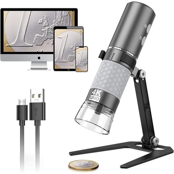 4K Wi-Fi Digital Microscope Camera for Phones and PC