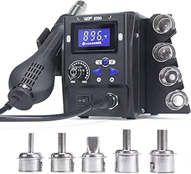 WEP 959D Hot Air SMD Rework Station with Nozzles