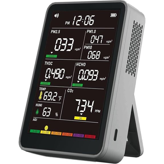 Professional Indoor Air Quality Monitor (Cold Grey)