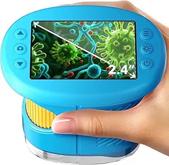 Kids 4K Handheld Microscope with Slides and Screen