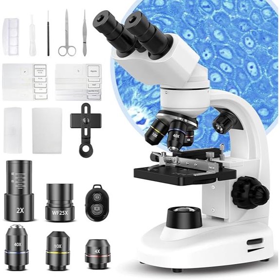 Compound Microscope for Adults & Kids with LED Illumination