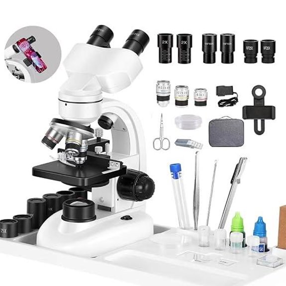 Compound Binocular Microscope with LED Illumination