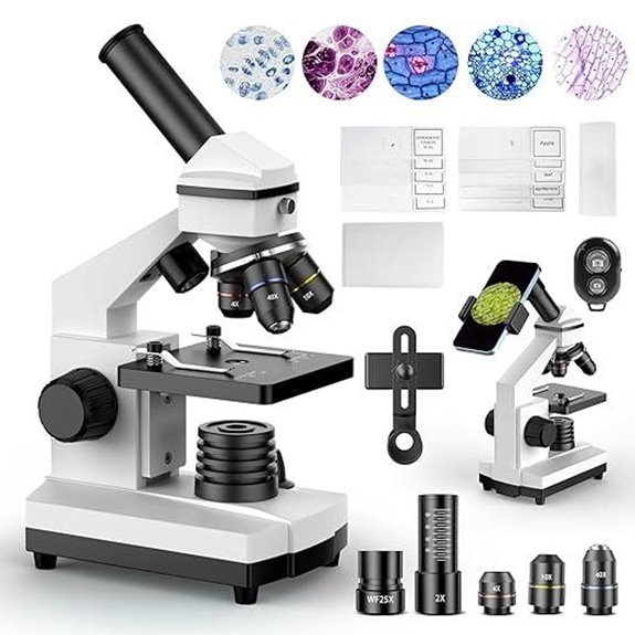 PalliPartners Compound Microscope with Slides & Phone Adapter