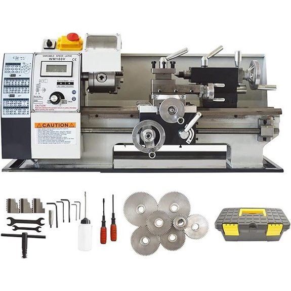 INTSUPERMAI Mini Metal Lathe 7x12 Brushless Motor