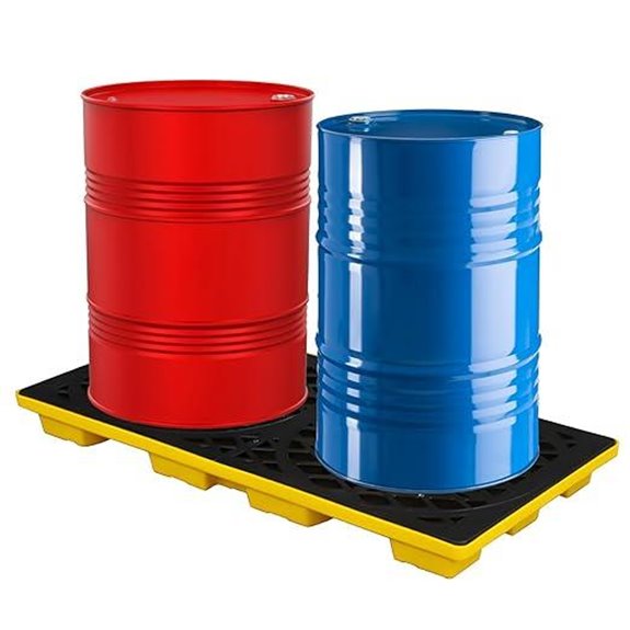 Modular Spill Containment Platform with Drain and Pockets