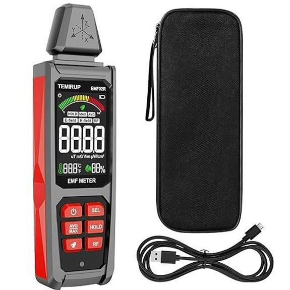 TEMIRUP 5 in 1 Handheld EMF Radiation Detector