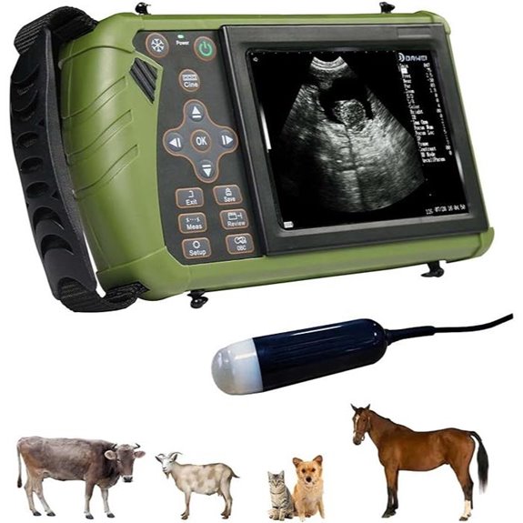 DAWEI Portable Veterinary Ultrasound Machine with Probe