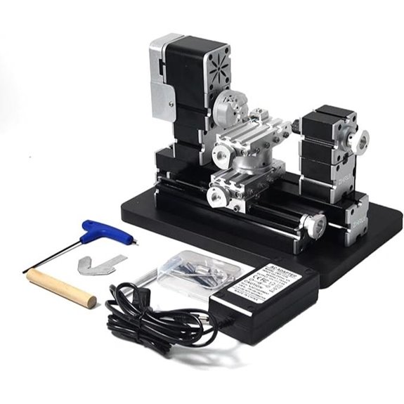 High Power 60W Mini Metal 4-Axis Lathe Machine