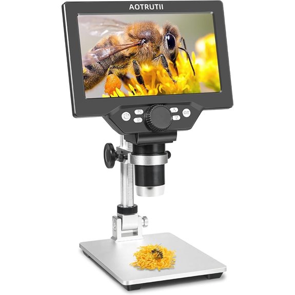 7 LCD Digital Microscope 1200X with Metal Stand