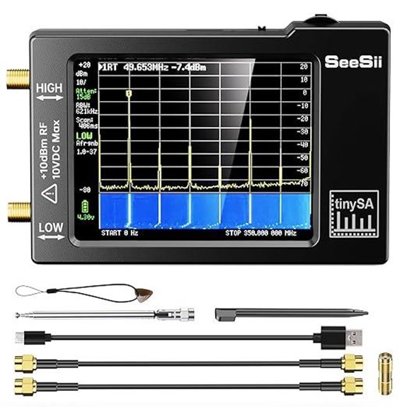SEESII TinySA Spectrum Analyzer with Touch Screen
