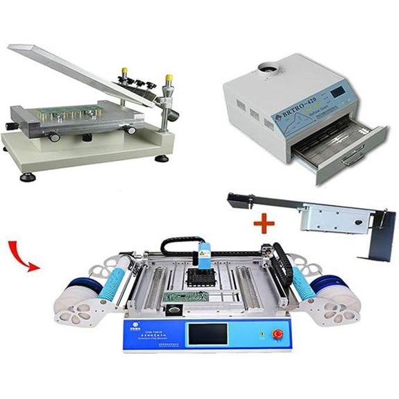 SMT Pick and Place Machine with Printer and Oven