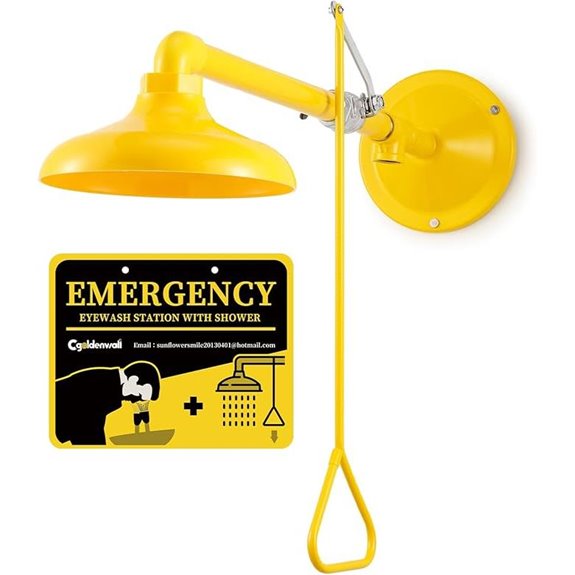 CGOLDENWALL Emergency Safety Shower with Stainless Steel Head