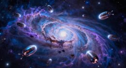 tiny spacecraft exploring space