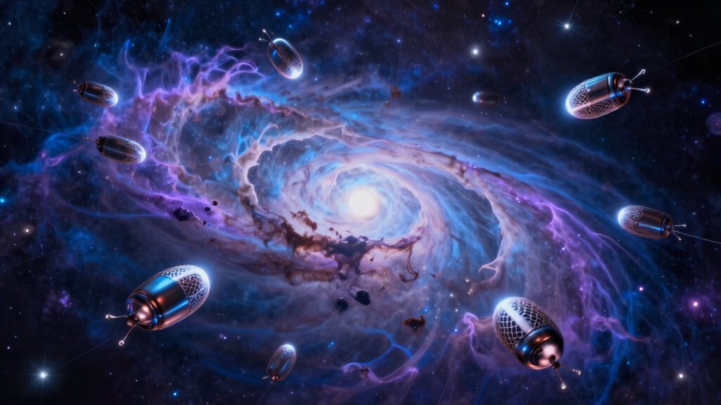 tiny spacecraft exploring space