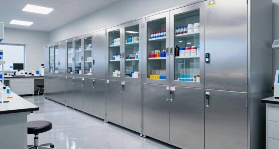 top locked lab storage