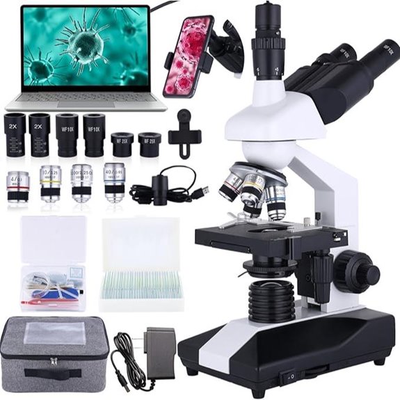 Compound Trinocular Microscope with USB Video Camera