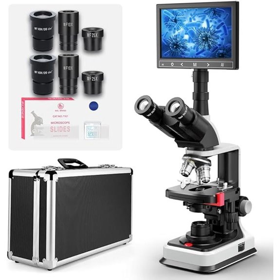 Vabiooth Trinocular Microscope with LCD & 5MP Eye Piece