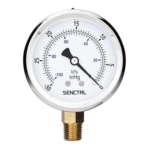 SENCTRL 30 inHg Vacuum Oil Filled Gauge 2.5