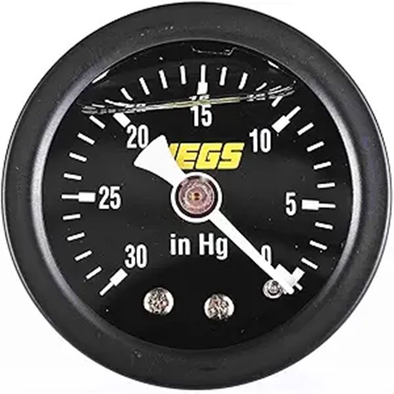JEGS Liquid-Filled Vacuum Gauge 30 Hg