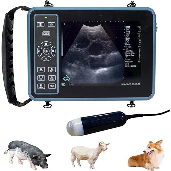 DAWEI Veterinary Ultrasound Machine with Convex Probe