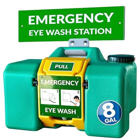 8-Gallon Wall-Mount Eye Wash Station with Mirror