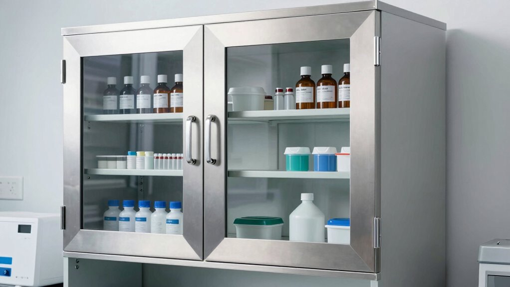 chemical resistant adjustable lab storage