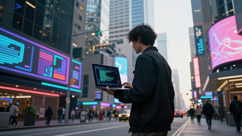 A Walkable ASCII Cyberpunk City In One HTML File [Video]